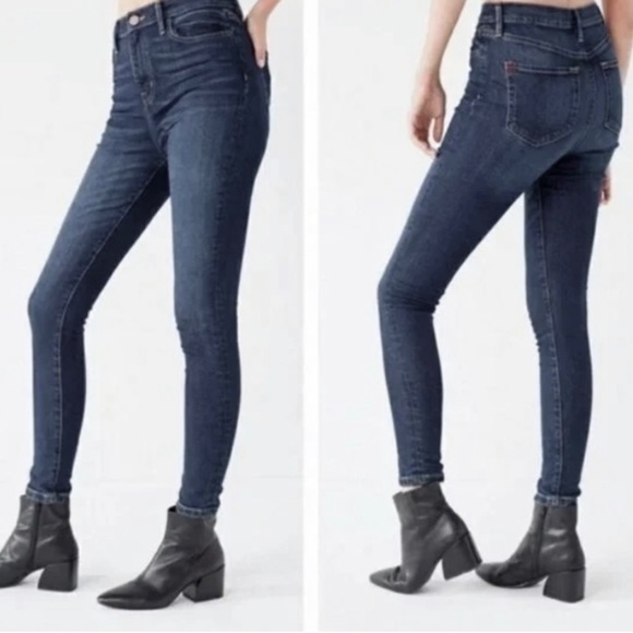 BDG Super High Rise TWIG Ankle Deep Blue Skinny Jeans - Picture 2 of 13